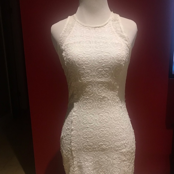 Abercrombie & Fitch Dresses & Skirts - A&F white lace racerback bodycon Abercrombie & Fitch Dresses & Skirts - A&F white lace racerback bodycon